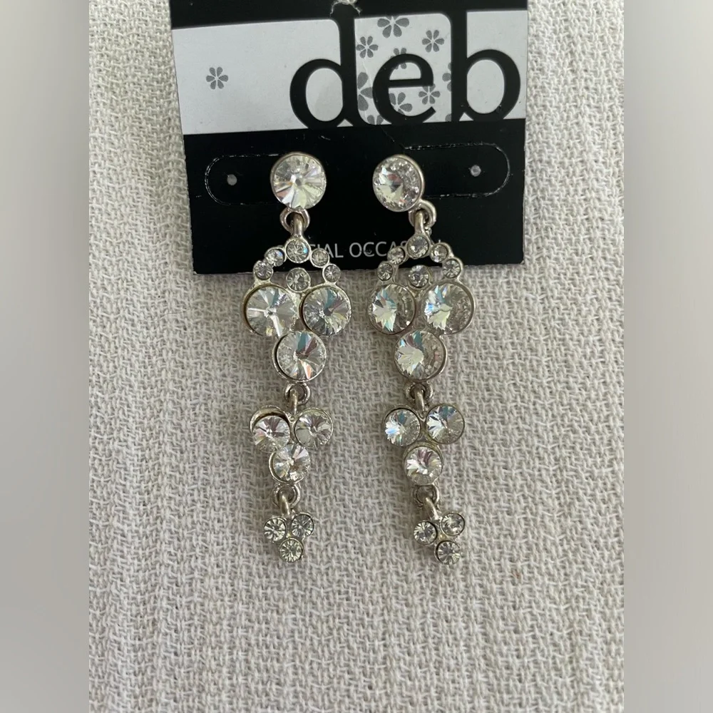 Deb Dazzling Silver Crystal Earrings Collection